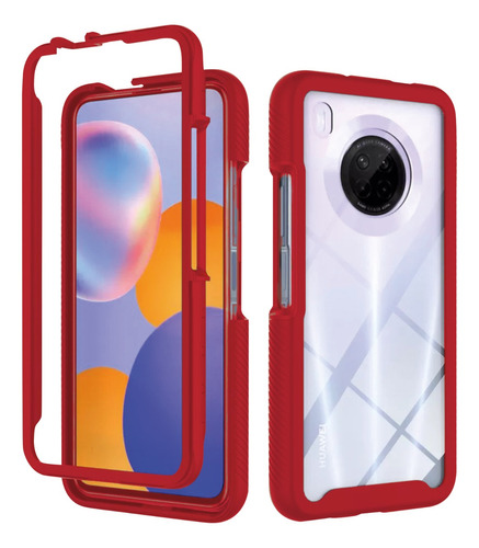 Funda Uso Rudo Modelos Huawei Transparente Reforzada 2 En 1