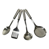 Set X4 Utensilios Acero Inoxidable Hudson Espatula Cuchara