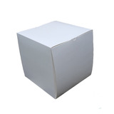 10 Caja Blanca Cuadrada Torta Alta Pan Dulce 1 Kilo 25x25x25