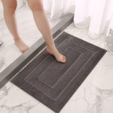 Alfombrilla De Baño Gris Winhot, Grande, Lavable A Máquina, 