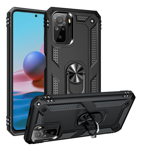 Funda Para Poco M5s Shockproof + Cristal 9d Color Negro