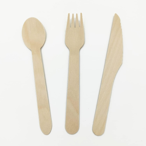 Utensilios Biodegradables Desechables De Madera 