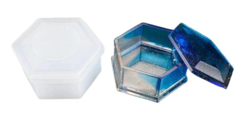 Molde Silicona Caja Hexagonal Alajero Para Resina Joyeria