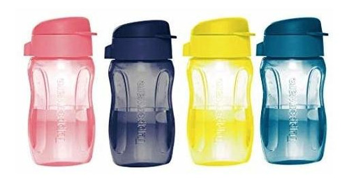 Tupperware Aquaslim 310ml Fliptop Bottle 4pc