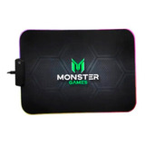 Mouse Pad Monster Gamer Pa351 Speed (35x25cm) Iluminado 3 Co Color Negro