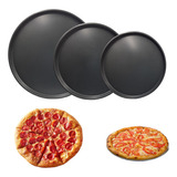 Set 3 Platos Molde Para Hornear Pizza Antiadherente 