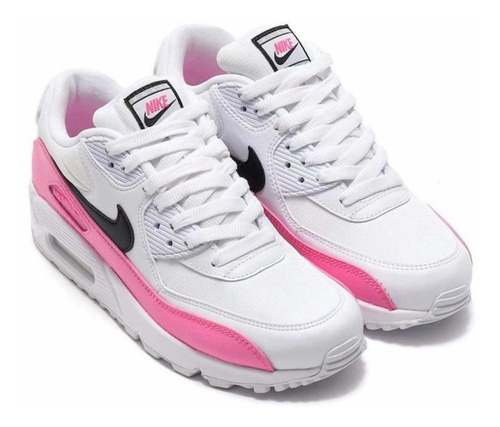 Tenis Nike Air Max 90 Blanco.rosa.negro, Nuevos En Caja