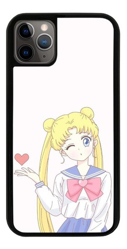 Funda Uso Rudo Tpu Para iPhone Sailor Moon Corazon Rosa