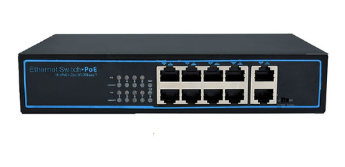 Switch De 8 Puertos Ethernet Poe 10/100mbps 120w Sat
