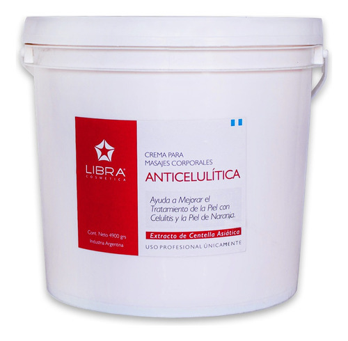 Crema Masajes Corporales  Anticelulitis Drenante Libra 5kg. 