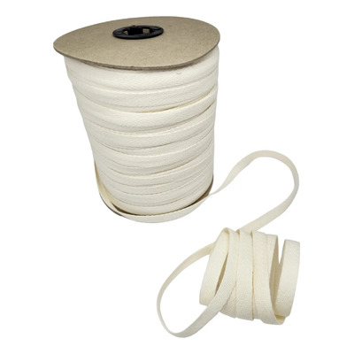 Cinta Palmita De Algodón 10mm Rollo 10 Metros Crudo Lisa