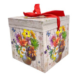 Caja De Regalo Sorpresa Desayuno Plegable 30cm Elegante