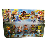 Blister Crash Bandicoot X6 Personajes 8cm