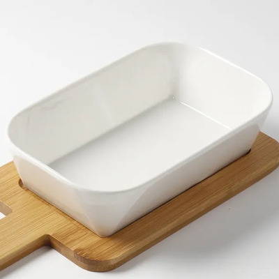Bowl De Comida Para Centro De Mesa De Ceramica Blanco Blanco