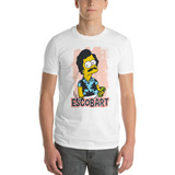 Playera Escobart Bart Simpson Como Pablo Escobar Capo Colomb