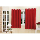 Cortina Blackout Prata Com Voil 2,00 X 1,40 Rosa Cor Vermelho