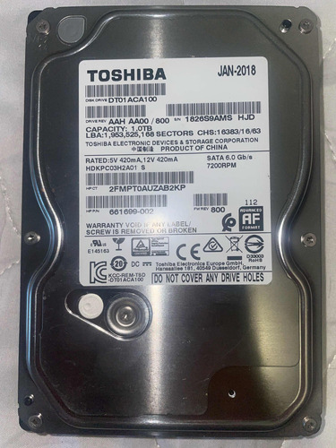 Disco Duro Sata 1tb Seagate Thoshiba