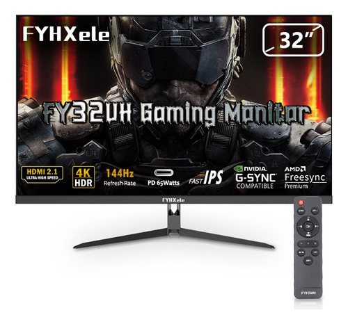 Monitor Gamer Fyhxele  32inch Uhd 4k Ips 144hz Led 1ms Vesa