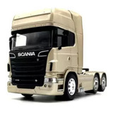 Caminhão Scania V8 R730 6x4 Dourado Escala 1/32 Welly