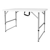 Kit Mesa Dobrável Tipo Maleta 122cm Branco