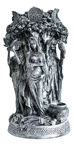 Escultura Diosa Triple Hecate Diosa Luna 27 Cm