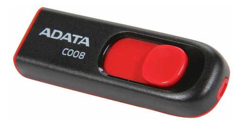 Memoria Usb Adata Retractil C008 16gb Usb 2.0 Negro/rojo