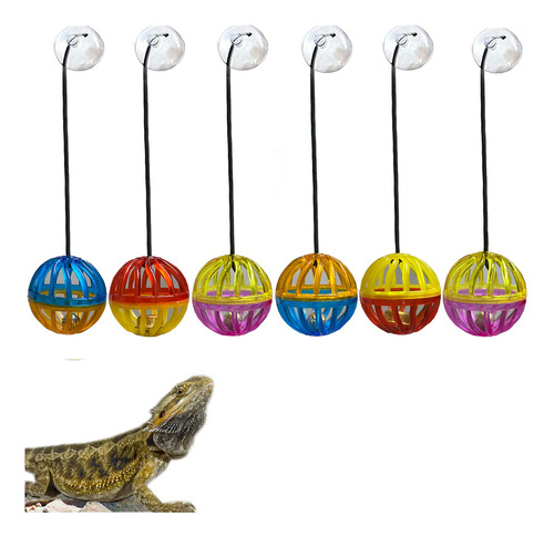 Pacote Com 6 Brinquedos Bearded Dragon Toys Koomduk Com Bola