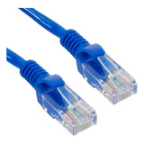 Cabo De Rede Rj45 Cat5e 10m Internet Lan Azul Crimpado