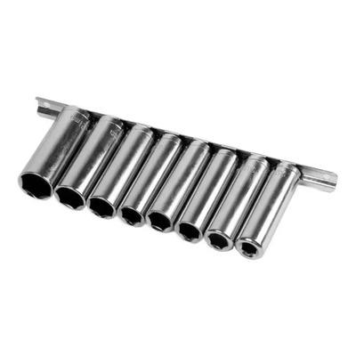 Juego De Dados Largos Milimétricos Cuadro 3/8 9 Pzs