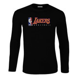 Camiseta Estampada Los Angeles Lakers Nba Basquet Hombre Lbo