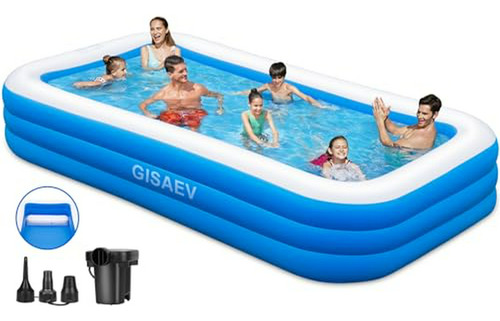 Piscina Inflable Extra Grande Con Asiento, 130 X72 X22  Para