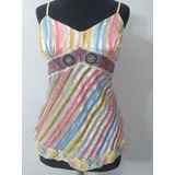 Blusa Rayada , Bordada C/lazo. Importada.nueva. Talle:s