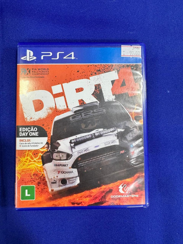 Jogo Dirt 4 - Ps4 Mídia Física Seminovo Perfeito Estado Top