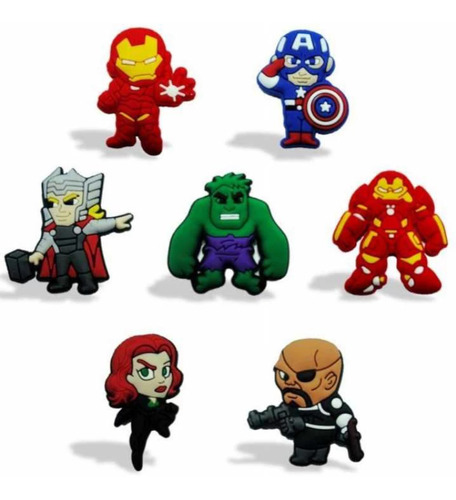 Imanes Para Refrigerador Superhéroes Avengers, 7 Unidades