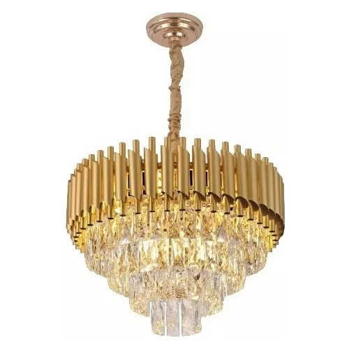 Lustre Pendente Cristal K9 Moderno 8x E14