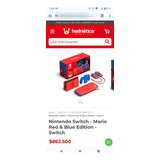 Nintendo Switch Edición Mario Red And Blue