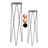 2 Suporte Tripé Para Vasos Plantas Chão Table 60cm E 45cm