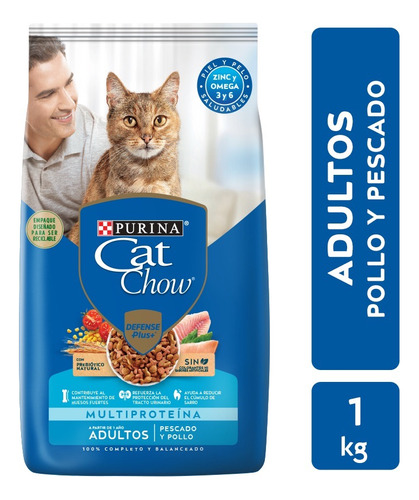 Cat Chow Adultos Pescado Y Pollo X  1 Kg