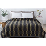 Frazada Térmica Jacquard Amarillo Negro 2 Plazas