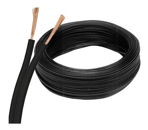 Cable Bipolar Paralelo Negro 2x1.5mm 100mt Argencable