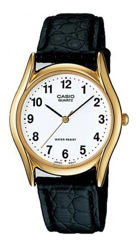 Reloj Casio Mtp-1094q-7b1 Caballero Con Corea De Piel