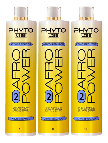 Kit Progressiva 3x Afro Liss Orgânica Sem Formol 1000ml