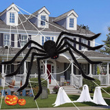 Decoraciones Halloween Araña Gigante 2mts Con Telaraña