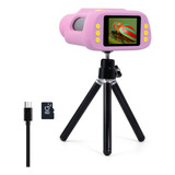 Andonstar Ad122 Microscopio Digital Y Telescopio Para Niño. Color Rosado