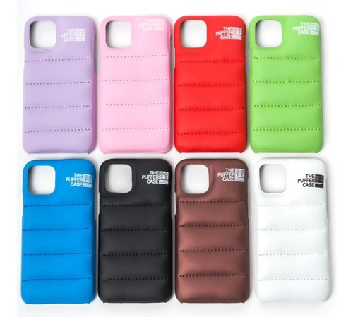 Funda Puffer Case Para iPhone 11 12 13 Pro Max Colores