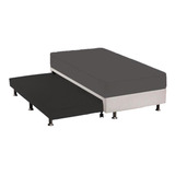 Lençol De Elástico Solteiro 78x188x18cm Preto Cama Auxiliar