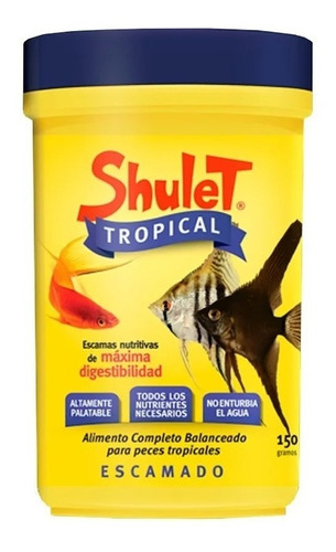 Alimento Shulet Tropical 150g Peces Tropicales Escamas