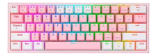 Teclado Mecanico Redragon K616 Fizz Pro Pink-white Español 