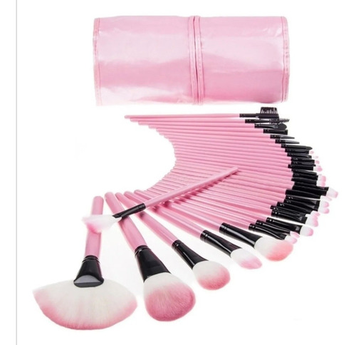 Set 32 Pinceles Y Brochas Maquillaje Profesional 