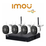 Cctv Kit Imou Wifi Nvr 8ch + 4 Cam Bullet 2e Full Color